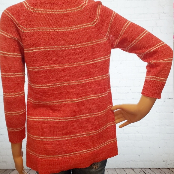 Madewell orange cabinstripe crewneck sweater - Picture 7 of 8